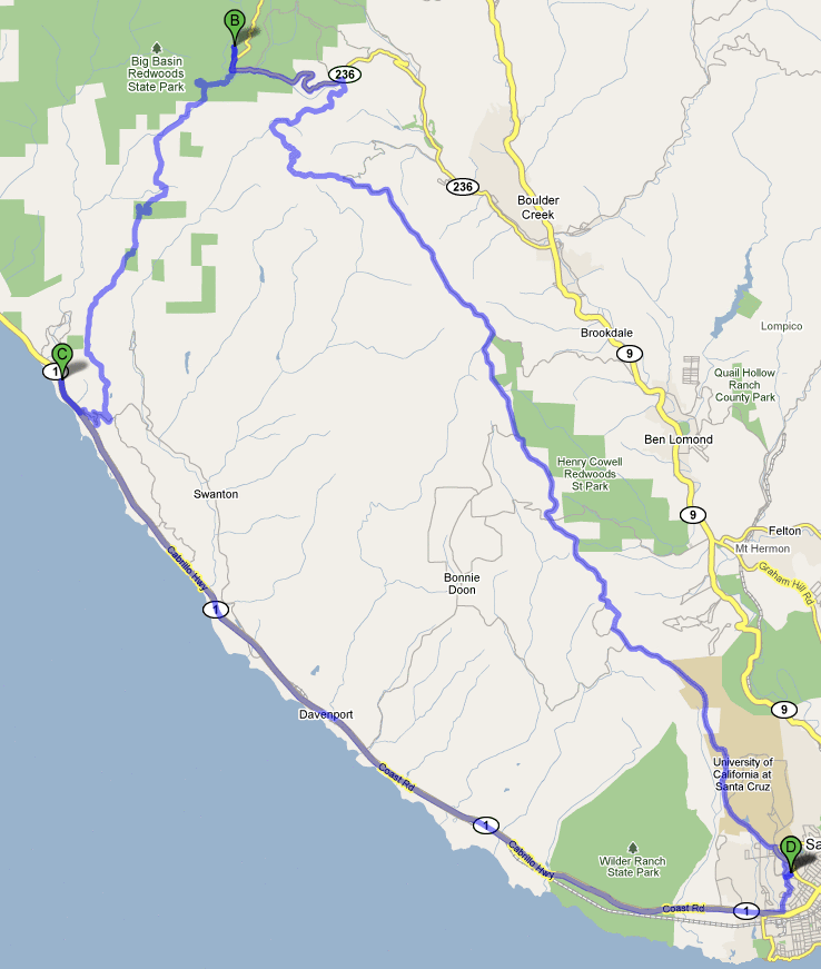 26 Sep 2009 biketrip map