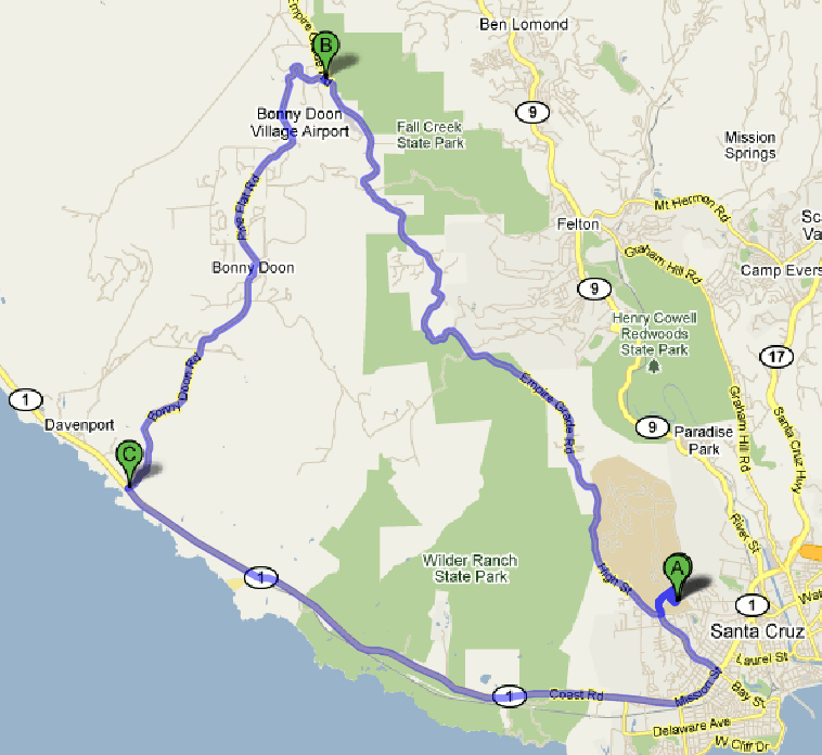 15 Nov 2009 biketrip map